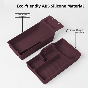 Σιλικονούχο σετ εσωτερικού χώρου για το Xiaomi SU7: θήκη ποτηριού, κεντρική θήκη αποθήκευσης και σιλικονούς πάτος αποθήκευσης — Kunasi, Guangzhou