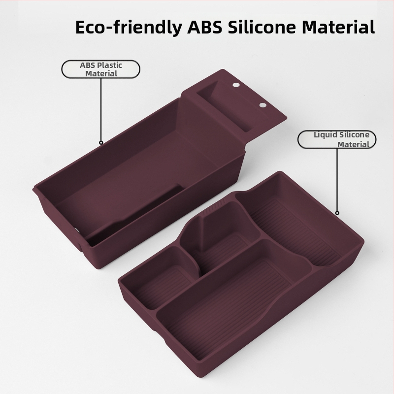 Σιλικονούχο σετ εσωτερικού χώρου για το Xiaomi SU7: θήκη ποτηριού, κεντρική θήκη αποθήκευσης και σιλικονούς πάτος αποθήκευσης — Kunasi, Guangzhou