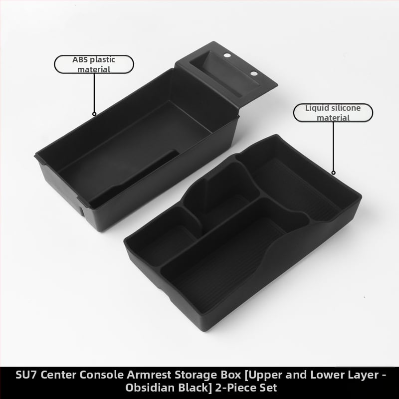 Σιλικονούχο σετ εσωτερικού χώρου για το Xiaomi SU7: θήκη ποτηριού, κεντρική θήκη αποθήκευσης και σιλικονούς πάτος αποθήκευσης — Kunasi, Guangzhou