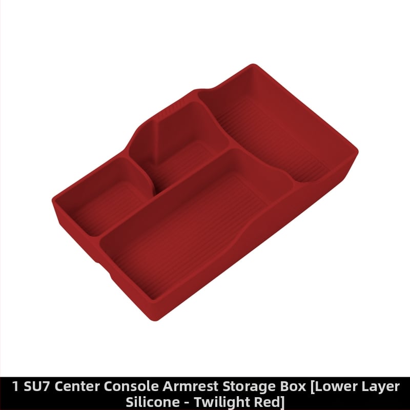 Σιλικονούχο σετ εσωτερικού χώρου για το Xiaomi SU7: θήκη ποτηριού, κεντρική θήκη αποθήκευσης και σιλικονούς πάτος αποθήκευσης — Kunasi, Guangzhou