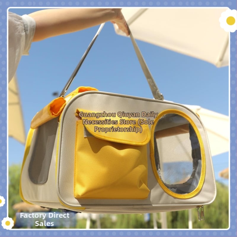 Rucsac pentru pisici și câini | carrier portabil cu bretele | țesătură nețesută moale | design monocrom