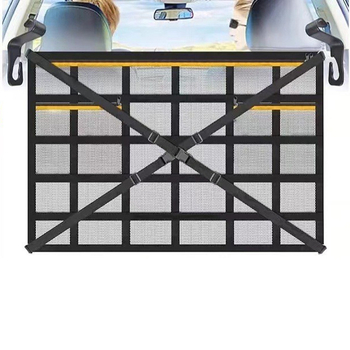 Κρεμαστός εσωτερικός οργανωτής αποθήκευσης αυτοκινήτου – διπλού επιπέδου διχτυωτή τσάντα, για κεντρική κονσόλα, μη υφαντό ύφασμα, προσαρμόσιμο