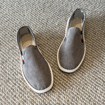 Unisex kasdieniai laisvalaikio batai su apvalia nosimi, nubuko viršus, kanapių įdėklas, guminė padas