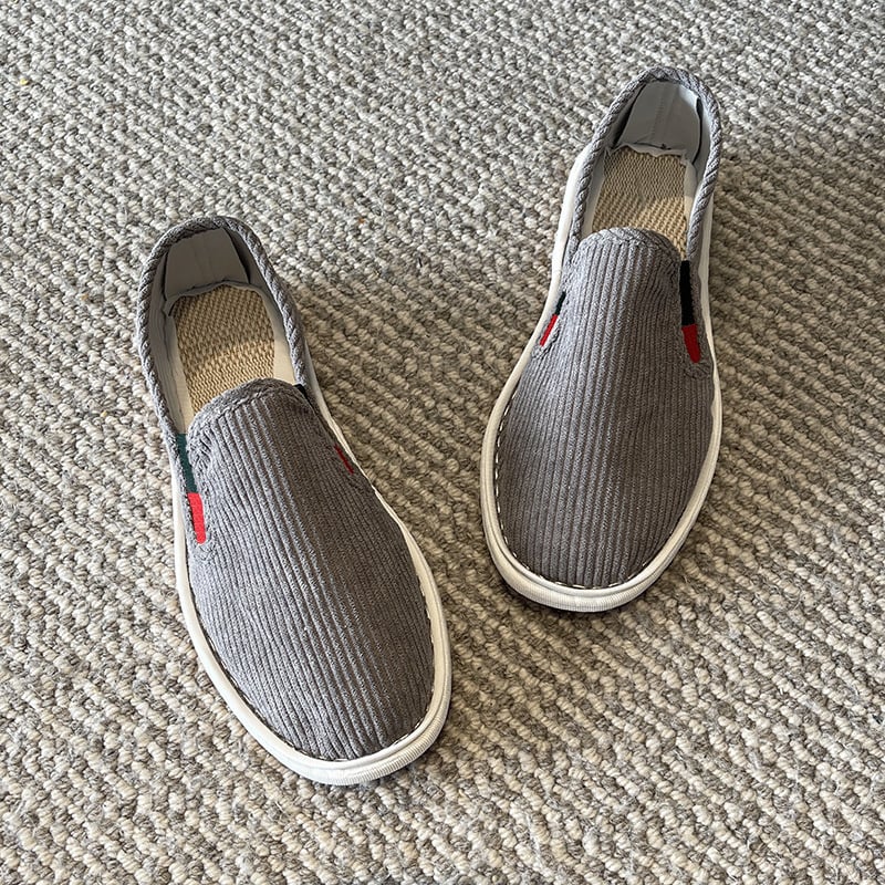 Unisex kasdieniai laisvalaikio batai su apvalia nosimi, nubuko viršus, kanapių įdėklas, guminė padas