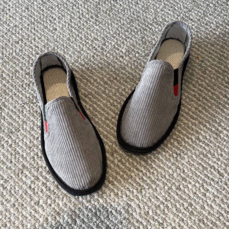 Unisex kasdieniai laisvalaikio batai su apvalia nosimi, nubuko viršus, kanapių įdėklas, guminė padas