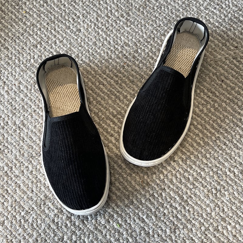 Unisex kasdieniai laisvalaikio batai su apvalia nosimi, nubuko viršus, kanapių įdėklas, guminė padas