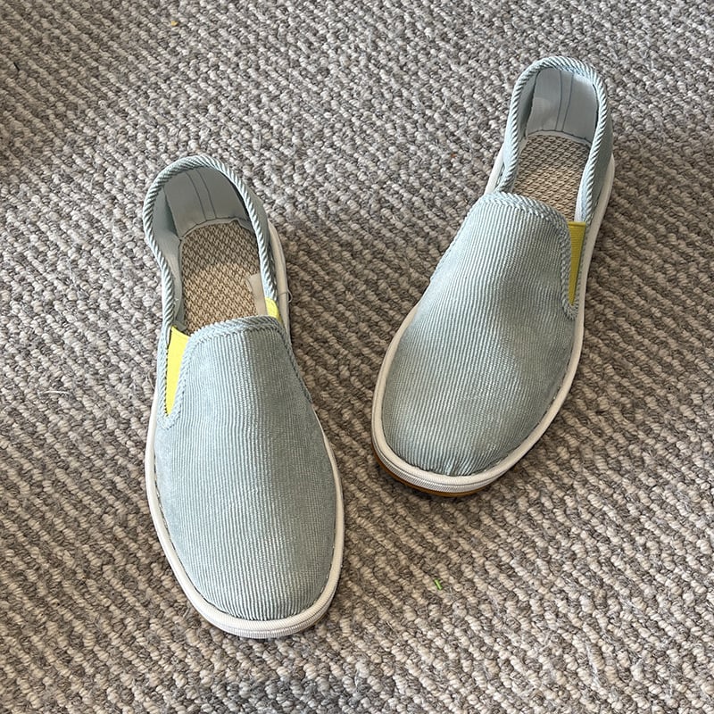 Unisex kasdieniai laisvalaikio batai su apvalia nosimi, nubuko viršus, kanapių įdėklas, guminė padas