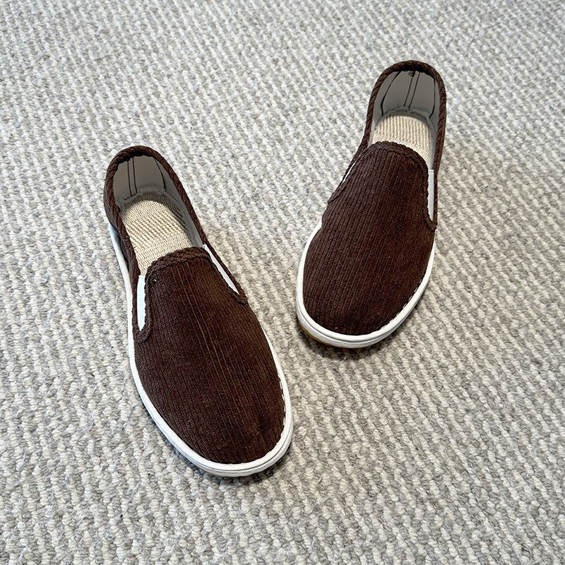 Unisex kasdieniai laisvalaikio batai su apvalia nosimi, nubuko viršus, kanapių įdėklas, guminė padas