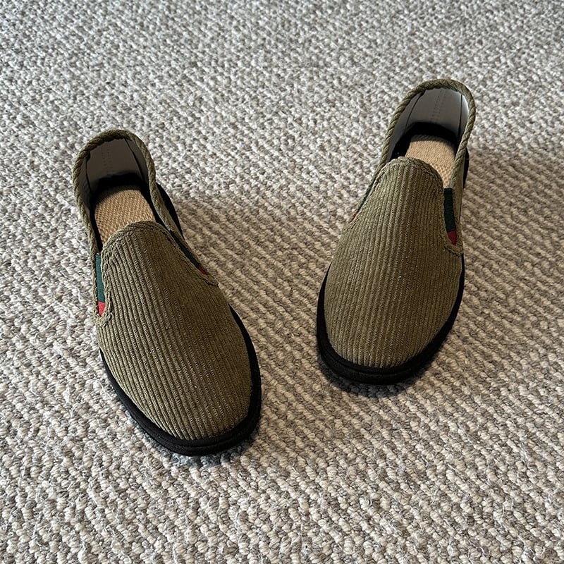 Unisex kasdieniai laisvalaikio batai su apvalia nosimi, nubuko viršus, kanapių įdėklas, guminė padas