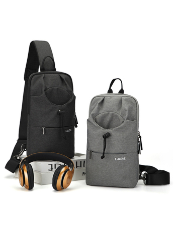 Geantă toracică pentru bărbați, capacitate mare, material Oxford, impermeabilă, respirabilă și rezistentă, pentru drumeții de recreere