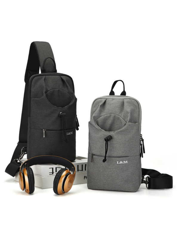 Geantă toracică pentru bărbați, capacitate mare, material Oxford, impermeabilă, respirabilă și rezistentă, pentru drumeții de recreere