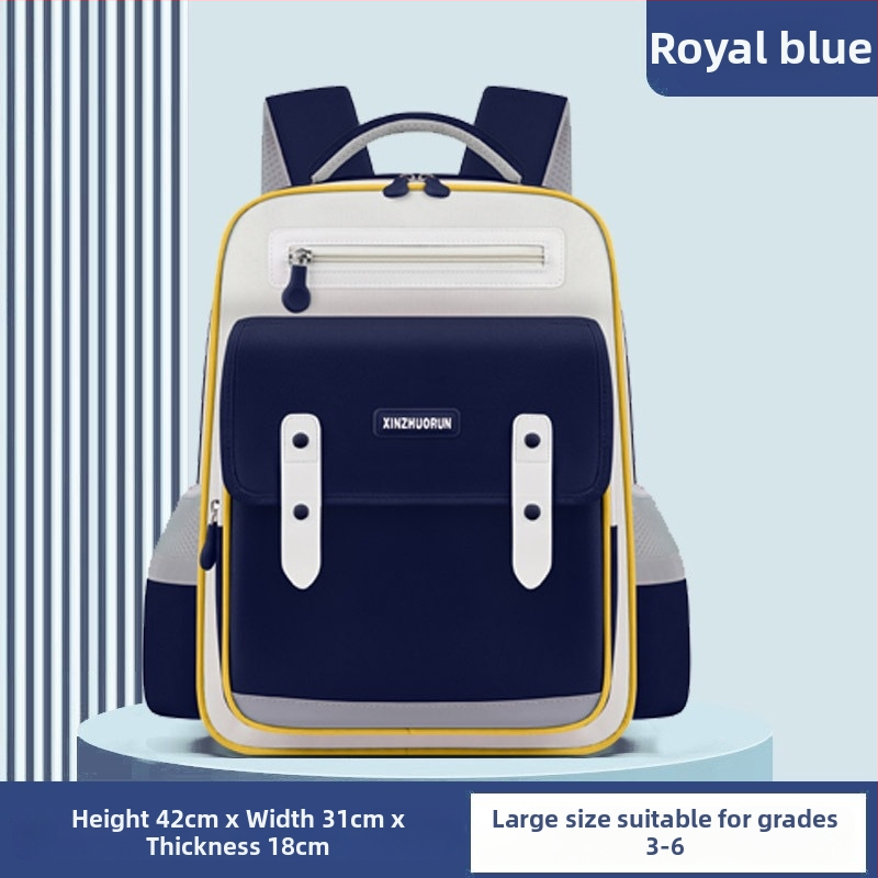 Korėjiečių stiliaus vaikų mokyklinė kuprinė 1–6 klasei, unisex, nailonas, kvėpuojanti, ultra lengva, stuburo apsauga, oro pagalvės pečių dirželiai