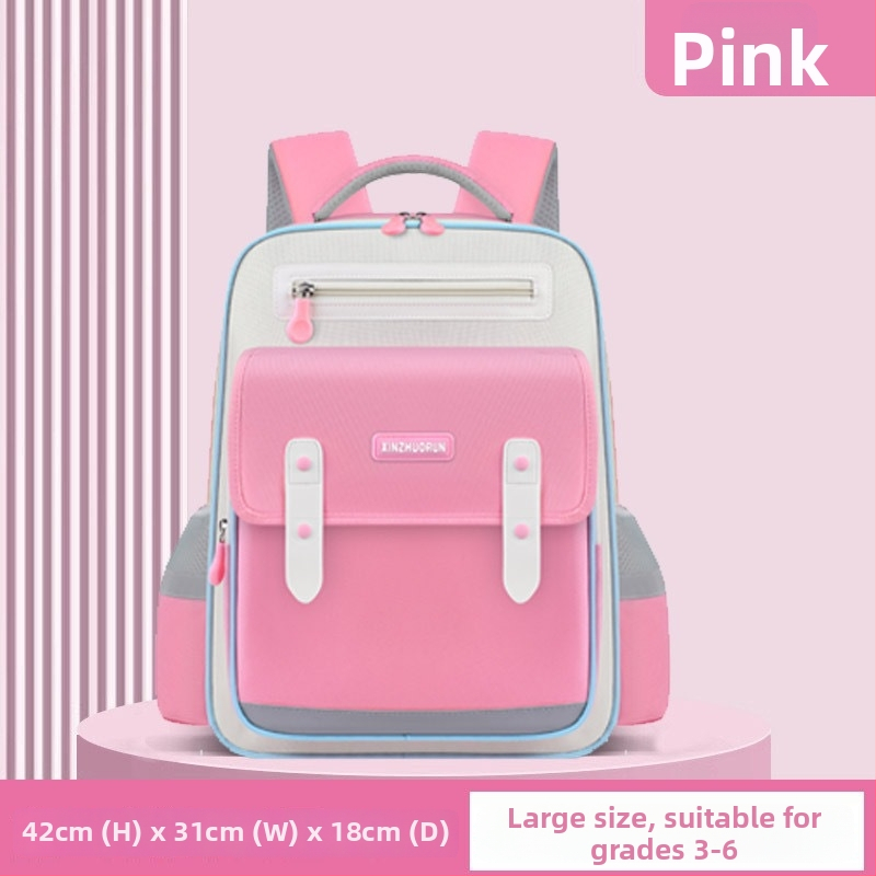 Korėjiečių stiliaus vaikų mokyklinė kuprinė 1–6 klasei, unisex, nailonas, kvėpuojanti, ultra lengva, stuburo apsauga, oro pagalvės pečių dirželiai