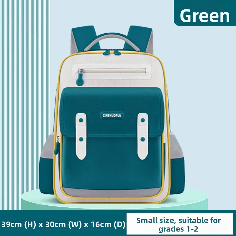 Korėjiečių stiliaus vaikų mokyklinė kuprinė 1–6 klasei, unisex, nailonas, kvėpuojanti, ultra lengva, stuburo apsauga, oro pagalvės pečių dirželiai