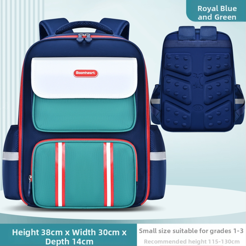 Korėjiečių stiliaus vaikų mokyklinė kuprinė 1–6 klasei, unisex, nailonas, kvėpuojanti, ultra lengva, stuburo apsauga, oro pagalvės pečių dirželiai