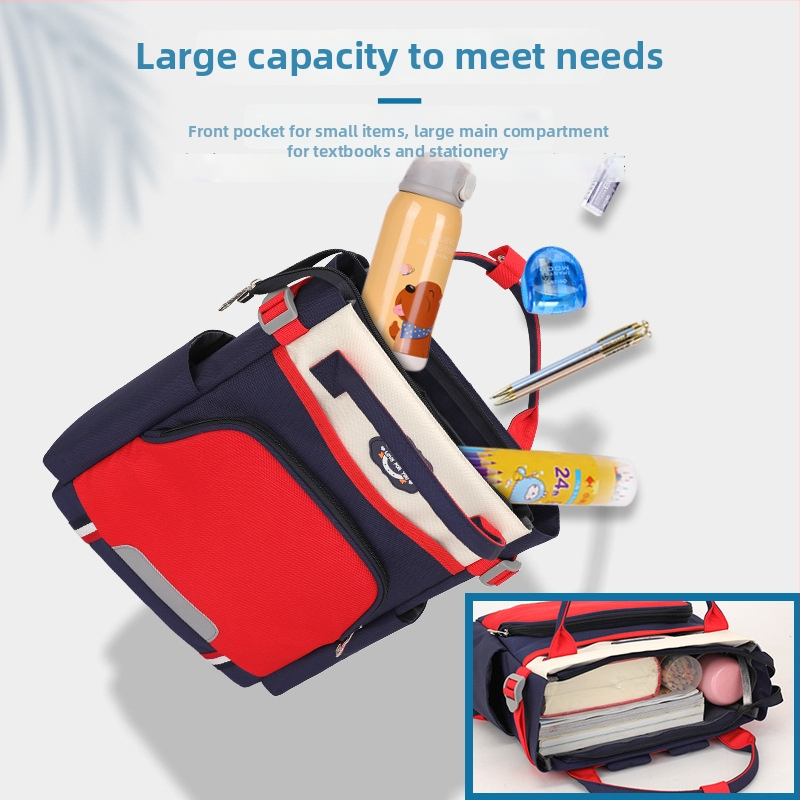 Unisex soma pamatskolas mācībām — Oxford audums, elpojoša, slodzes samazināšana, poliestera oderes, modelis 5100