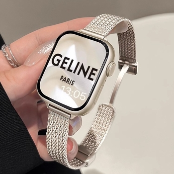 Brăţară de ceas din metal magnetică pentru Apple Watch – Design stilat, în formă de spic de grâu, pentru femei