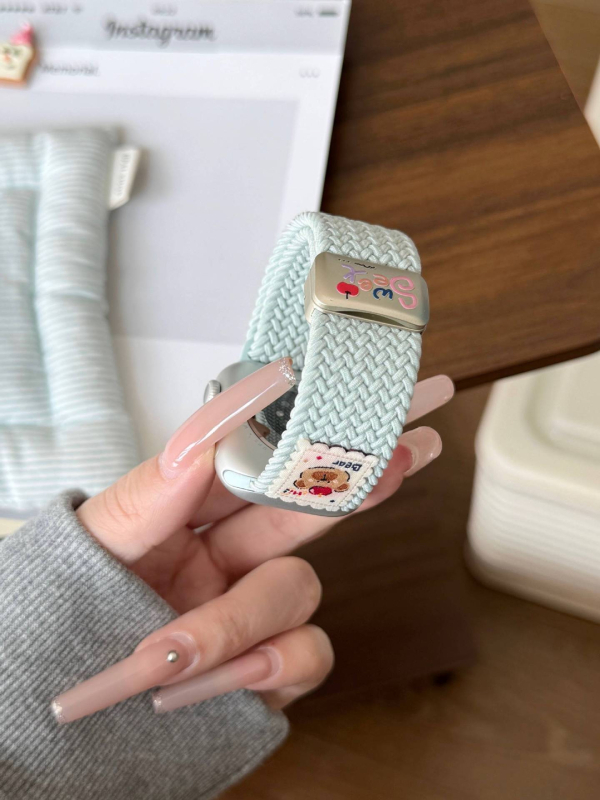 Najlonska pletena narukvica za sat s magnetnom kopčom, kompatibilna s Apple Watch 56789S10