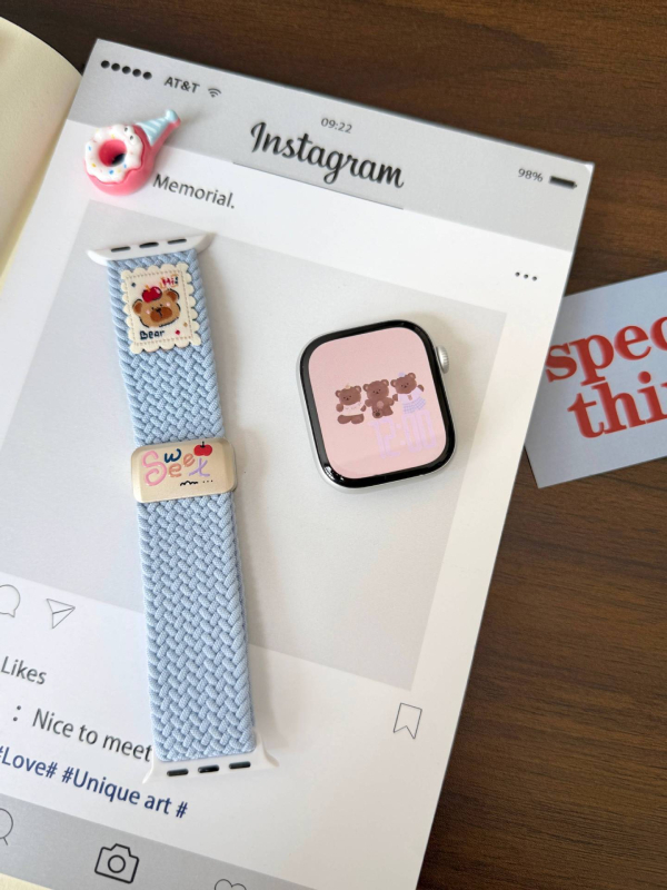 Najlonska pletena narukvica za sat s magnetnom kopčom, kompatibilna s Apple Watch 56789S10