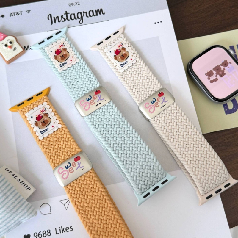 Najlonska pletena narukvica za sat s magnetnom kopčom, kompatibilna s Apple Watch 56789S10