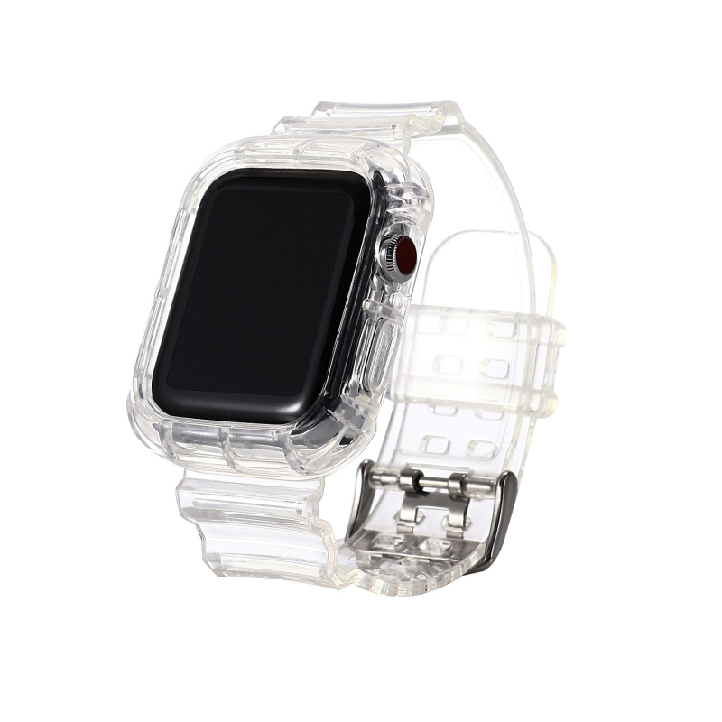 Brățară Apple Watch din TPU silicon, cu cataramă, compatibilă cu Ultra și Seriile 1–11