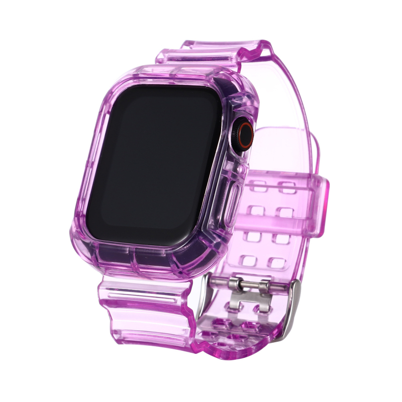 Brățară Apple Watch din TPU silicon, cu cataramă, compatibilă cu Ultra și Seriile 1–11