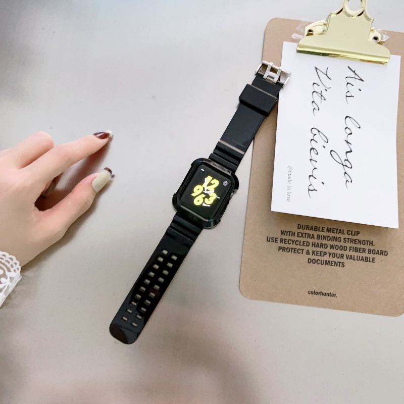 Brățară Apple Watch din TPU silicon, cu cataramă, compatibilă cu Ultra și Seriile 1–11