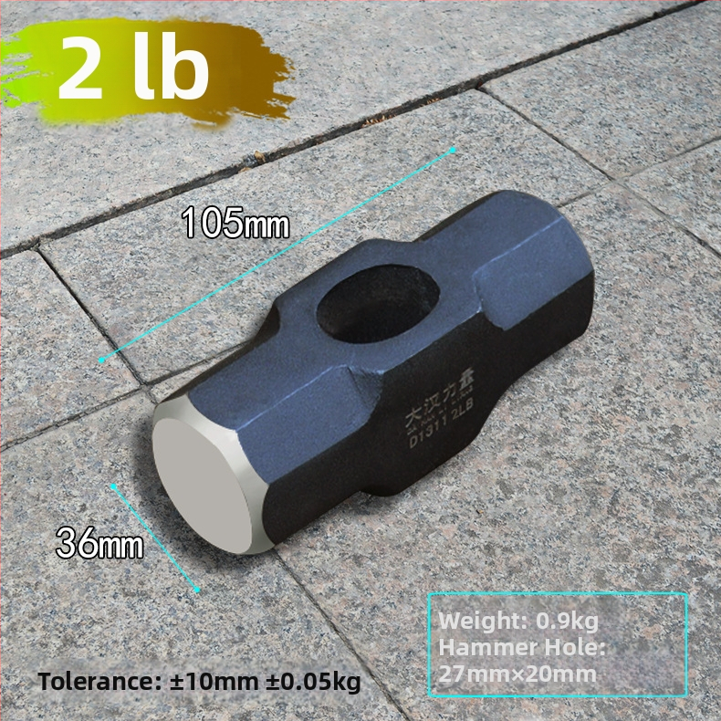 Осмоъгълен чук, въглеродна стомана, удароустойчив, дървена дръжка, обработка по заявка