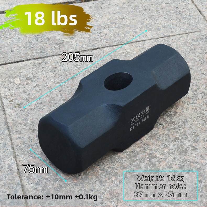 Осмоъгълен чук, въглеродна стомана, удароустойчив, дървена дръжка, обработка по заявка