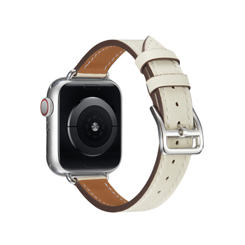 Brățară din piele naturală pentru Apple Watch, cataramă metalică, stil simplu, marcă Neutral