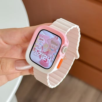 Magnetsko silikon zaštitno kućište za remen Apple Watch S9, S876543 Gen SE, ženski ljetni remen