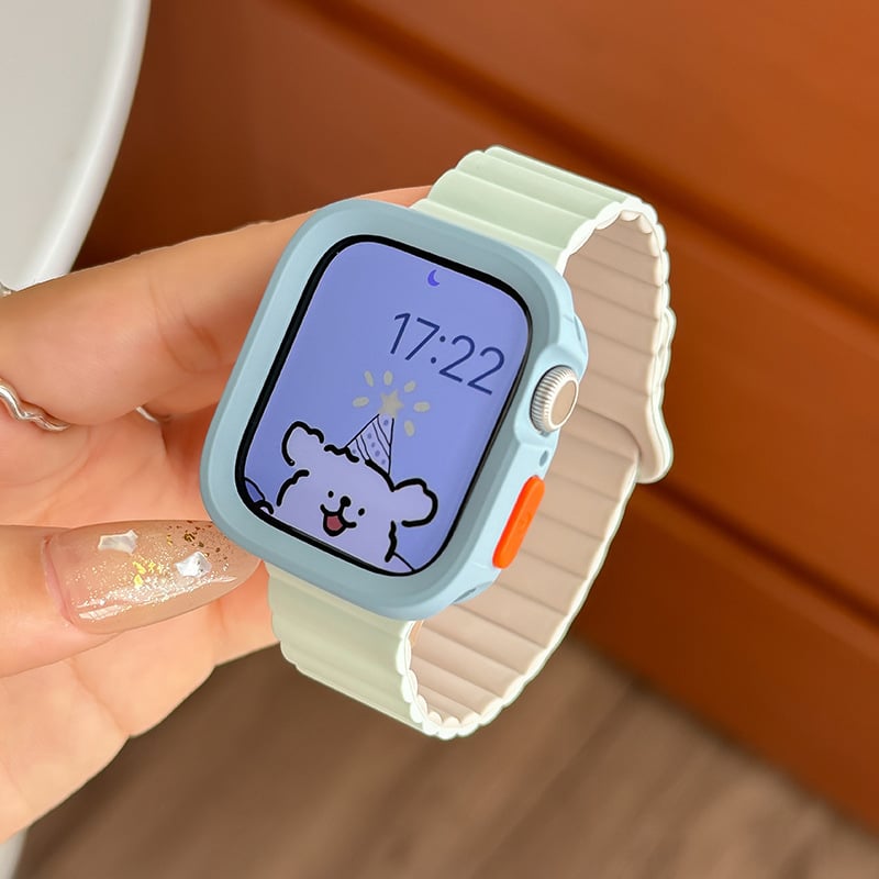 Magnetsko silikon zaštitno kućište za remen Apple Watch S9, S876543 Gen SE, ženski ljetni remen