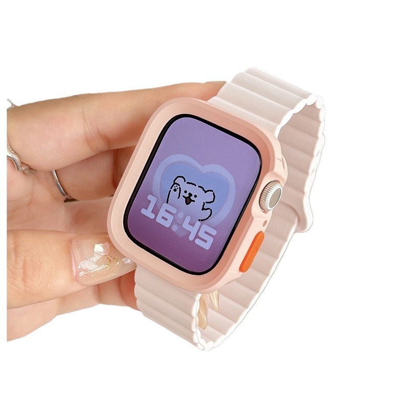 Magnetsko silikon zaštitno kućište za remen Apple Watch S9, S876543 Gen SE, ženski ljetni remen