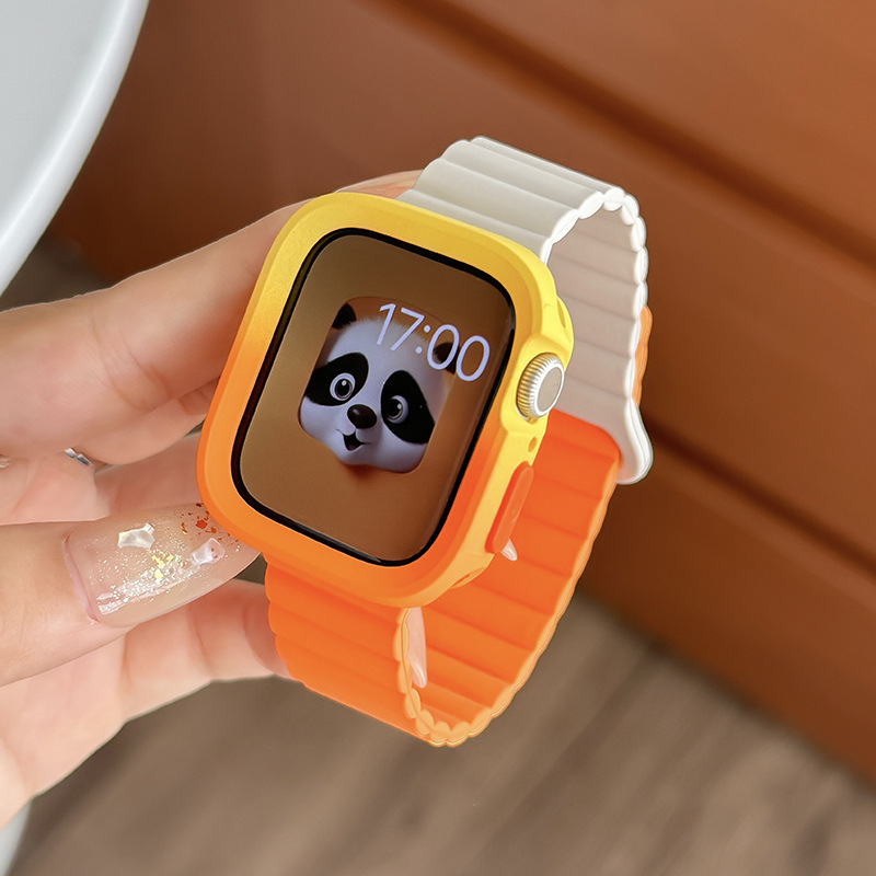 Magnetsko silikon zaštitno kućište za remen Apple Watch S9, S876543 Gen SE, ženski ljetni remen