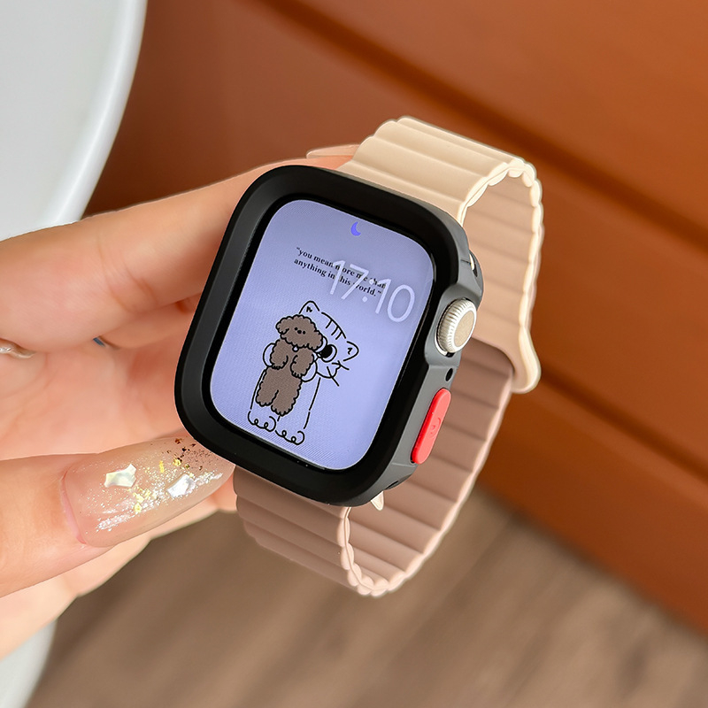Magnetsko silikon zaštitno kućište za remen Apple Watch S9, S876543 Gen SE, ženski ljetni remen