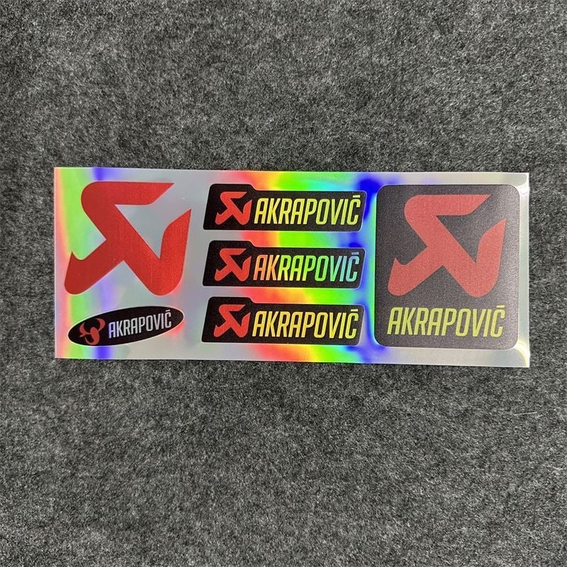 Motocikla un ķivere uzlīmju komplekts ar atstarojumu lāzera efektu, sacensību sponsoru uzlīmēm