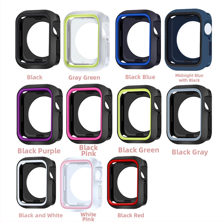 Silikónový ochranný kryt pre Apple Watch Ultra2 so čiastočne obaleným rámom (Kompatibilita: Apple Watch Ultra2; Materiál: Silikón; Dizajn: Čiastočne obalený rám)