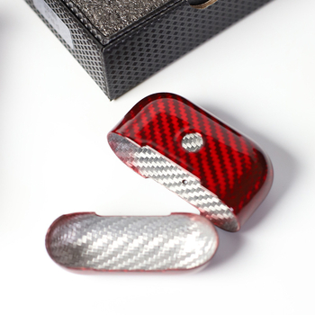 Aizsargkaste AirPods Pro 2. paaudzei un AirPods 3, ciets korpuss, oglekļa šķiedras kalums, rokdarbu pērles, pielāgošana pieejama