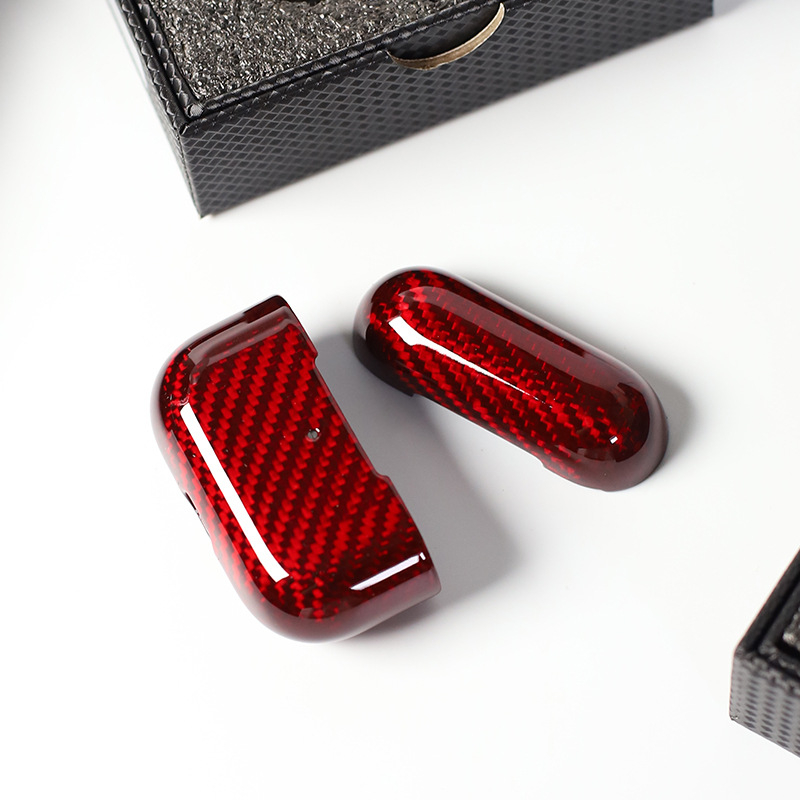 Aizsargkaste AirPods Pro 2. paaudzei un AirPods 3, ciets korpuss, oglekļa šķiedras kalums, rokdarbu pērles, pielāgošana pieejama