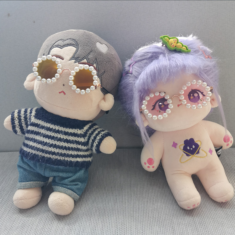 Ochelari pentru animale de companie, ramă circulară din metal cu perle, fabricate manual, pentru câini și pisici, stil japonez-coreean