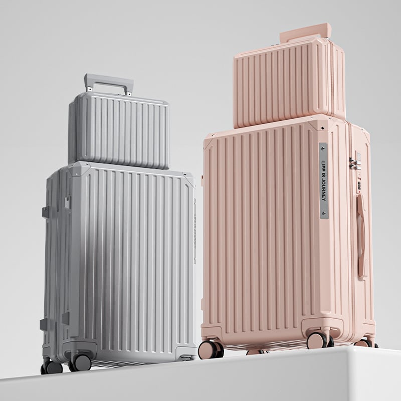 Bagaj cabină, material ABS, deschidere cu fermoar, interfață USB, impermeabil, roți universale