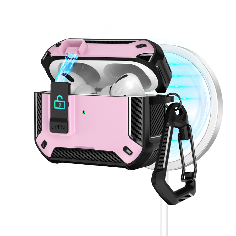 Калъф за AirPods Pro – мултифункционален, преносим, съвместим с Apple (TPU + PC, Type f)