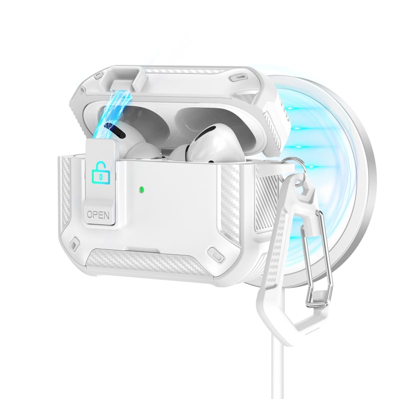 Калъф за AirPods Pro – мултифункционален, преносим, съвместим с Apple (TPU + PC, Type f)