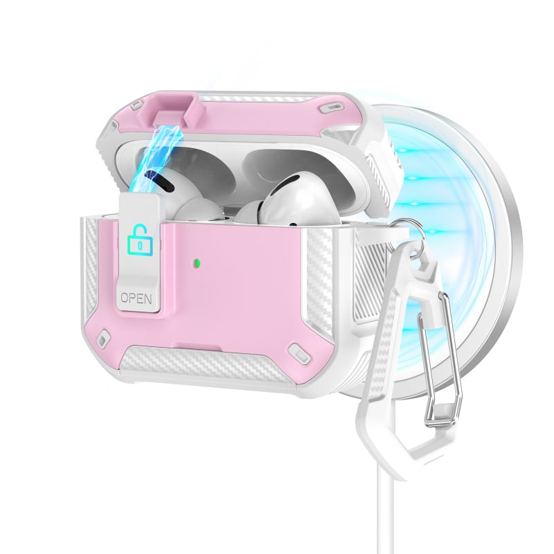 Калъф за AirPods Pro – мултифункционален, преносим, съвместим с Apple (TPU + PC, Type f)