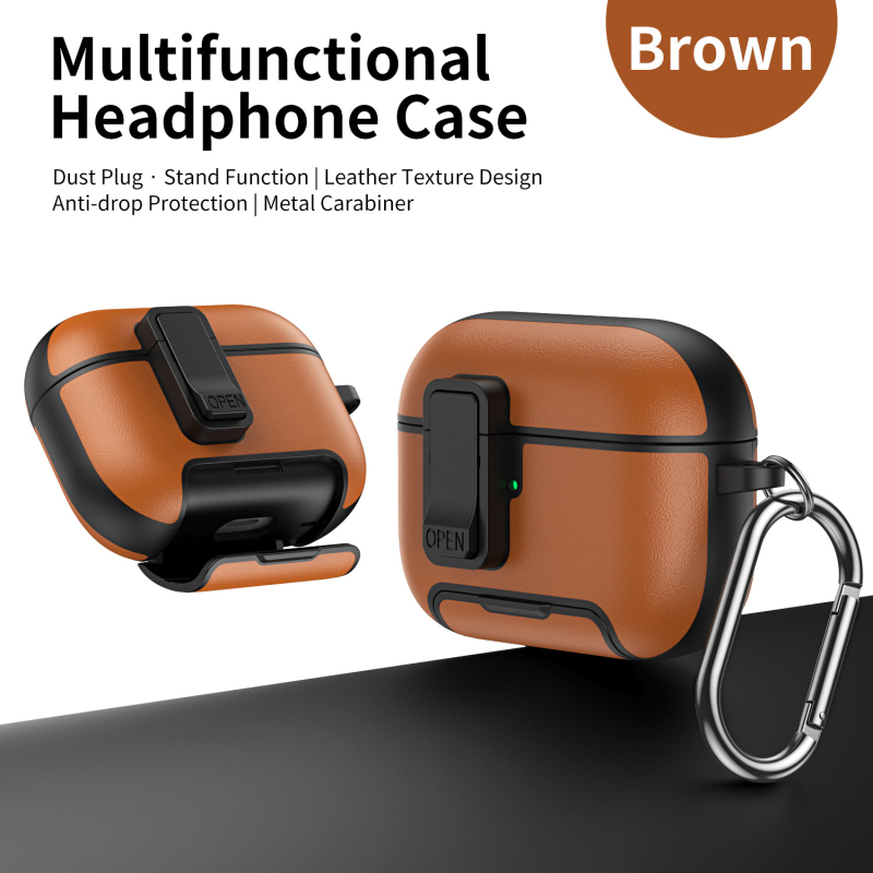 AirPods TPU púzdro s magnetickým zámkom a stojanom, kompatibilné s modelom 3283093