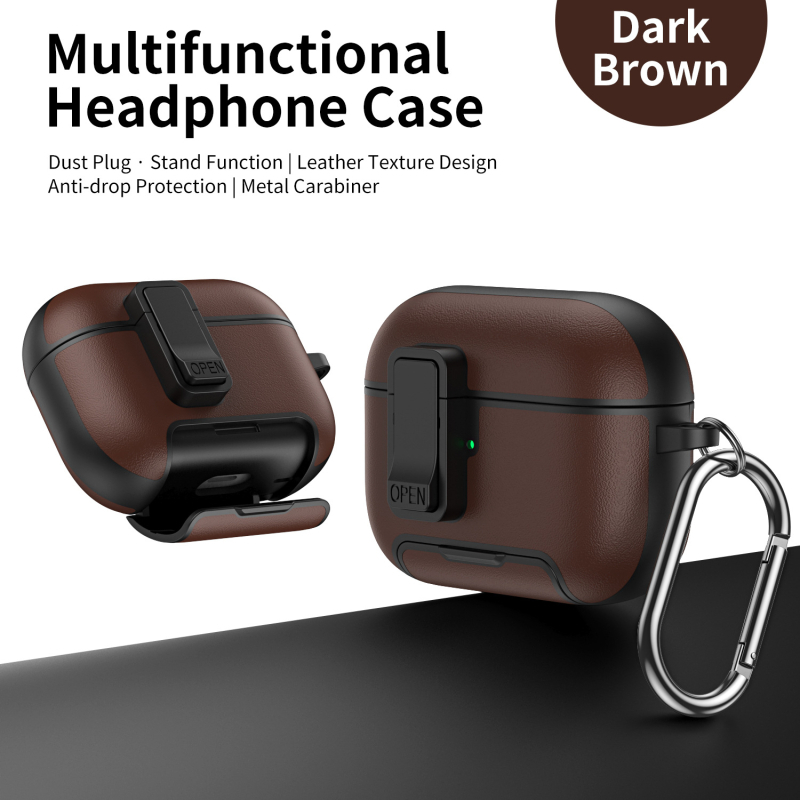 AirPods TPU púzdro s magnetickým zámkom a stojanom, kompatibilné s modelom 3283093