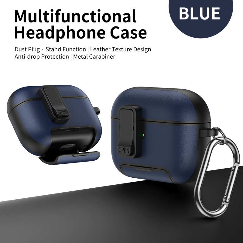 AirPods TPU púzdro s magnetickým zámkom a stojanom, kompatibilné s modelom 3283093