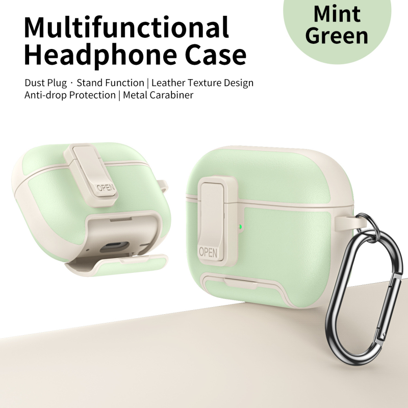 AirPods TPU púzdro s magnetickým zámkom a stojanom, kompatibilné s modelom 3283093