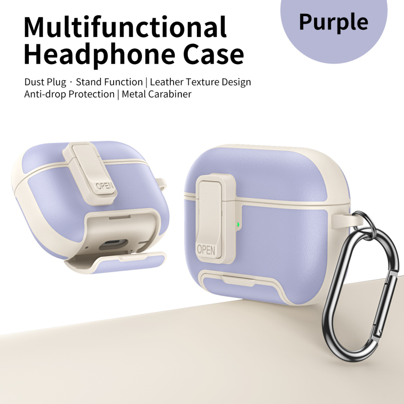 AirPods TPU púzdro s magnetickým zámkom a stojanom, kompatibilné s modelom 3283093