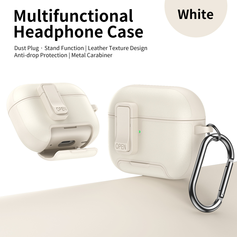 AirPods TPU púzdro s magnetickým zámkom a stojanom, kompatibilné s modelom 3283093